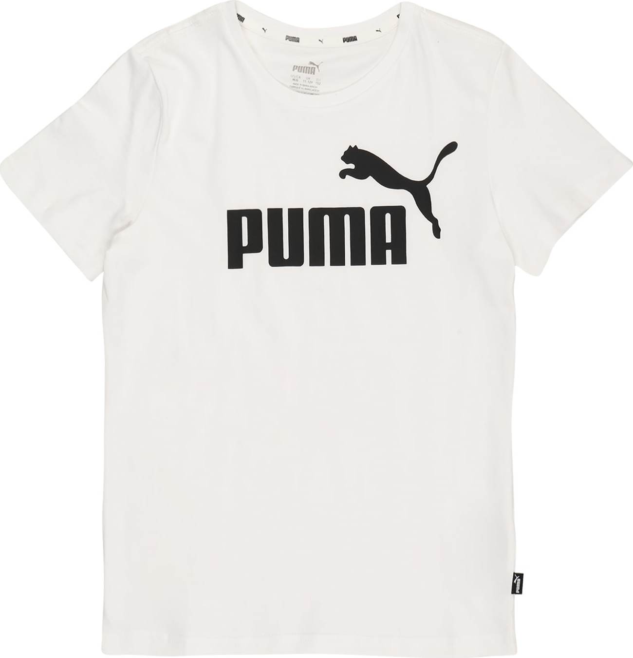 PUMA Tričko černá / bílá