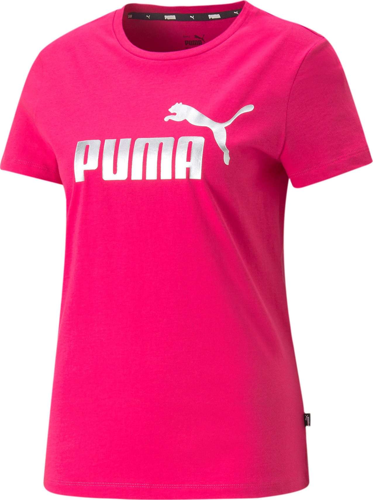 PUMA Funkční tričko svítivě růžová / stříbrná