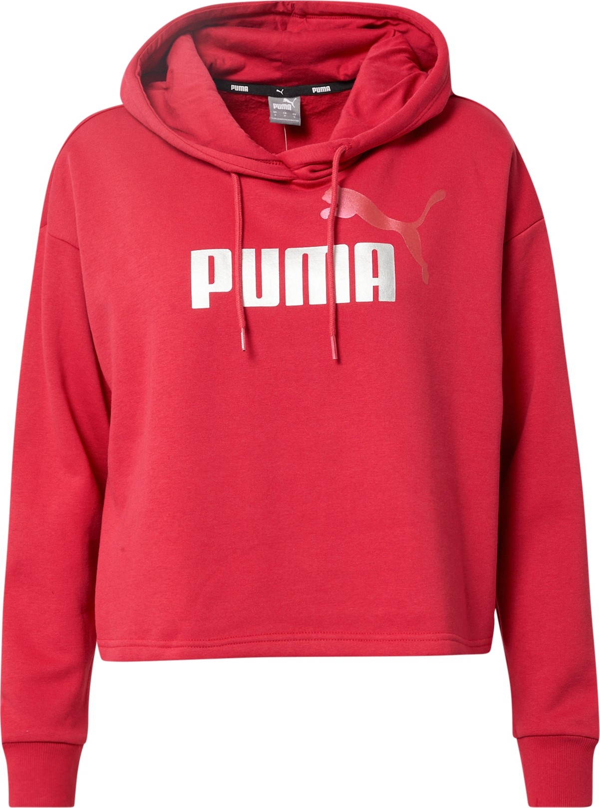 PUMA Sportovní mikina červená / stříbrná