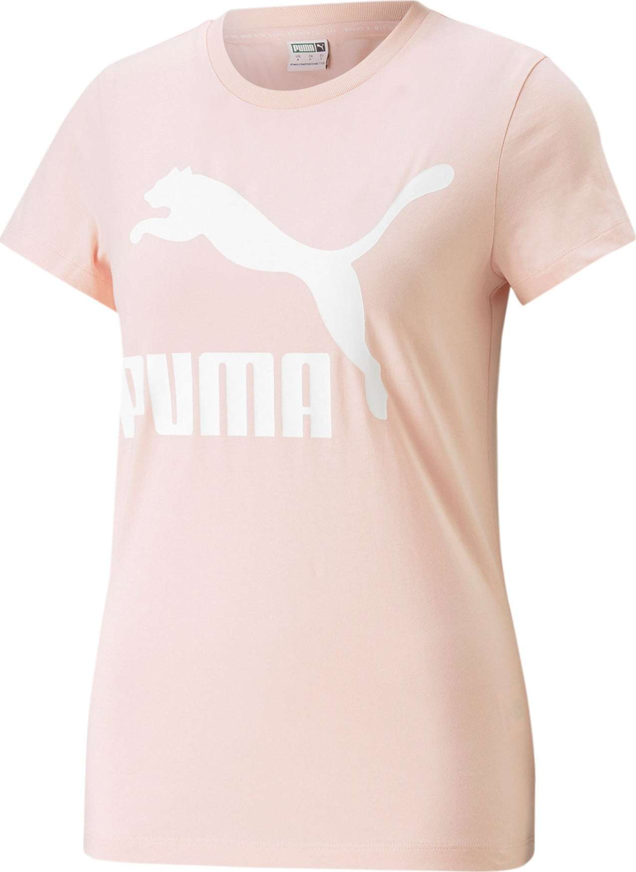 PUMA Tričko pastelově růžová / bílá