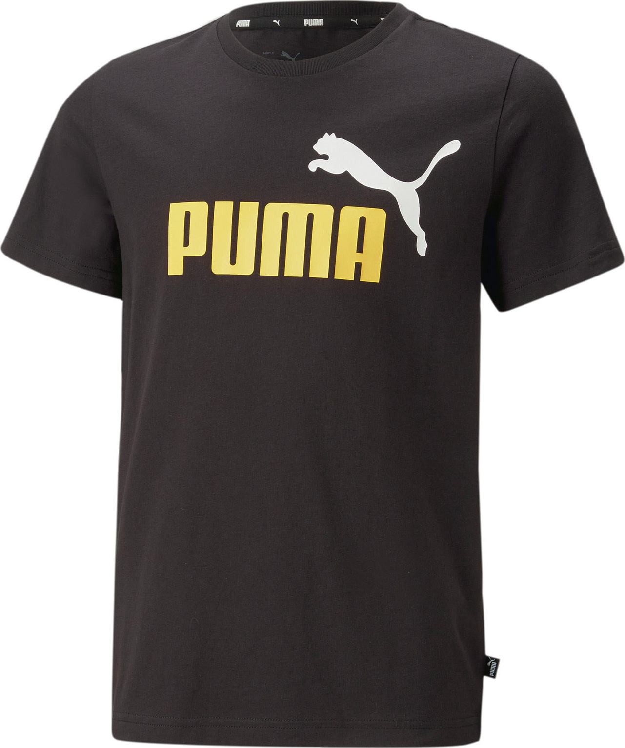 PUMA Tričko žlutá / světle šedá / černá