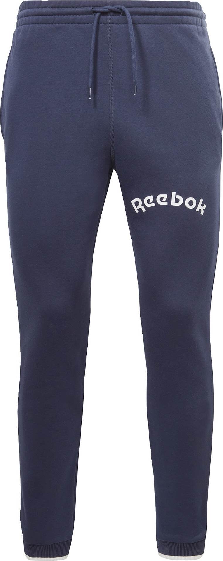 Reebok Sport Sportovní kalhoty námořnická modř / bílá