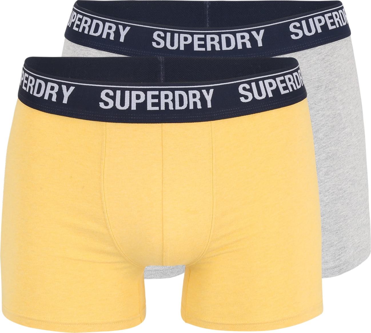 Superdry Boxerky hořčicová / šedá / černá