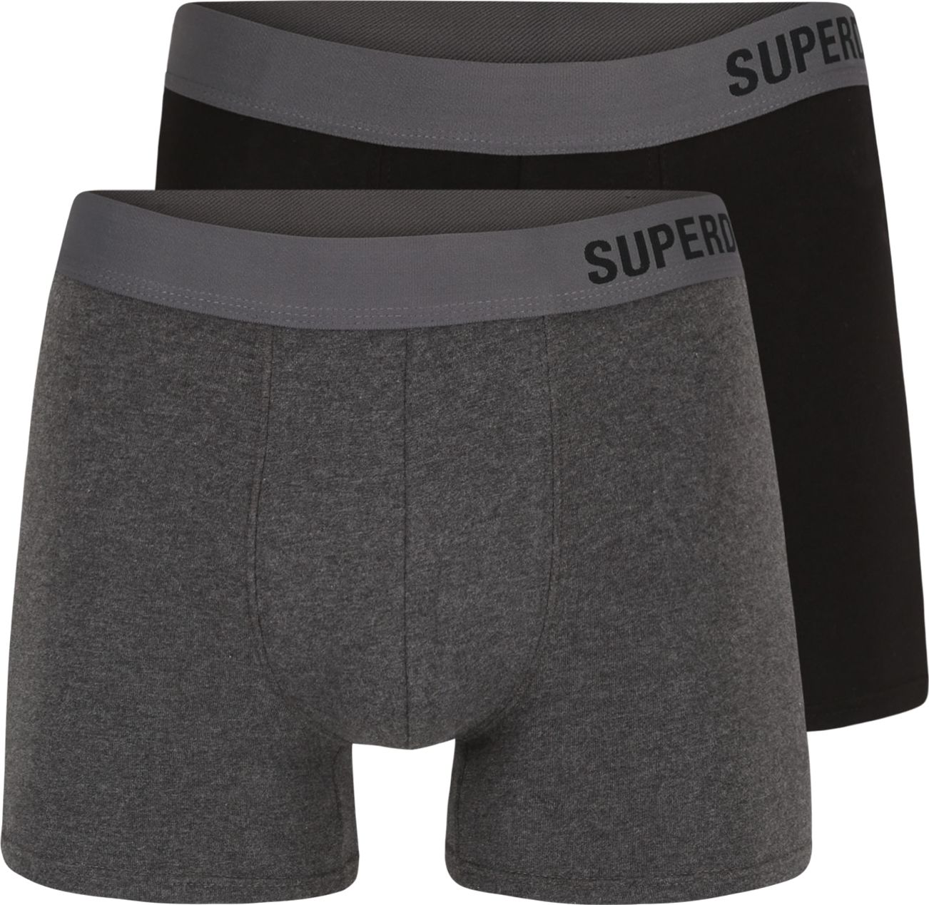 Superdry Boxerky šedý melír / černá