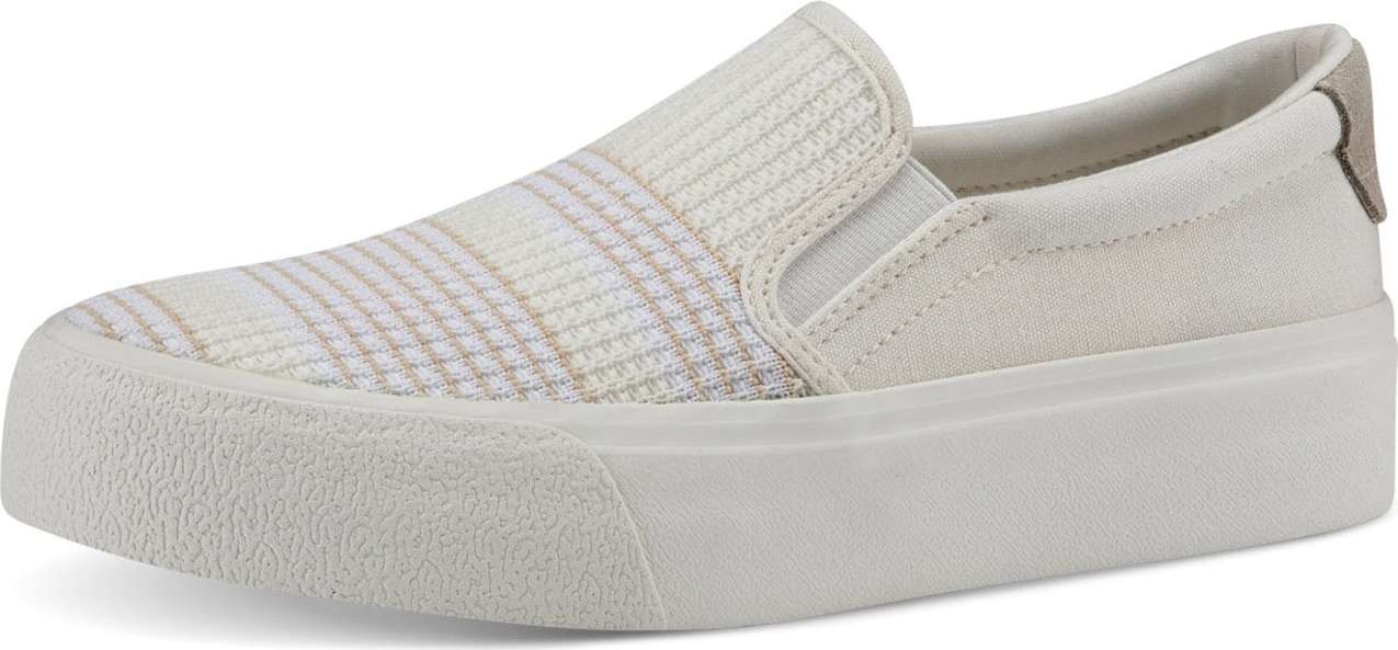 TAMARIS Slip on boty písková / offwhite