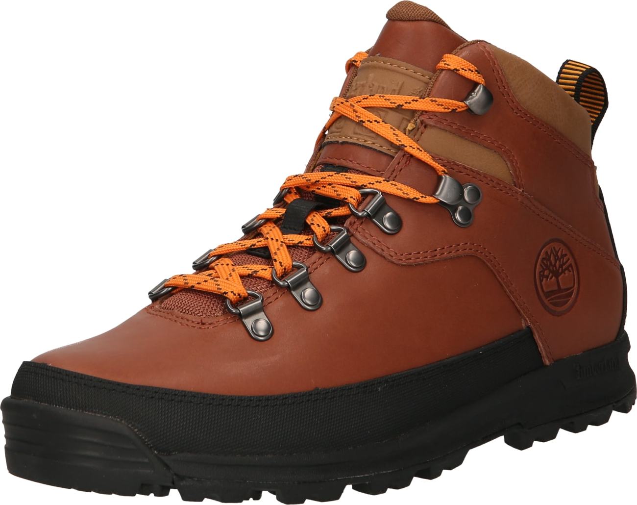 TIMBERLAND Šněrovací boty 'World Hiker' okrová / světle hnědá / svítivě oranžová / černá