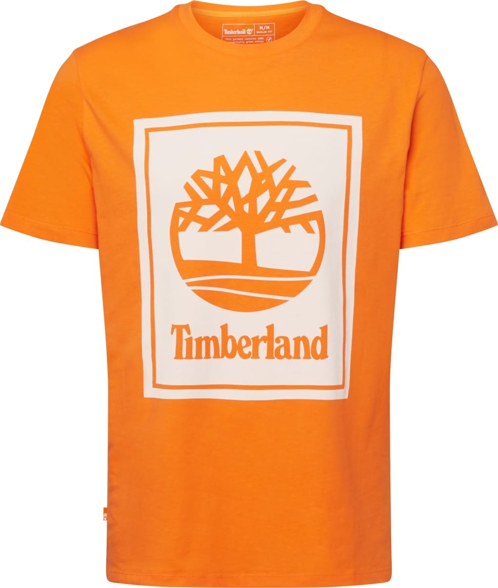 TIMBERLAND Tričko oranžová / přírodní bílá