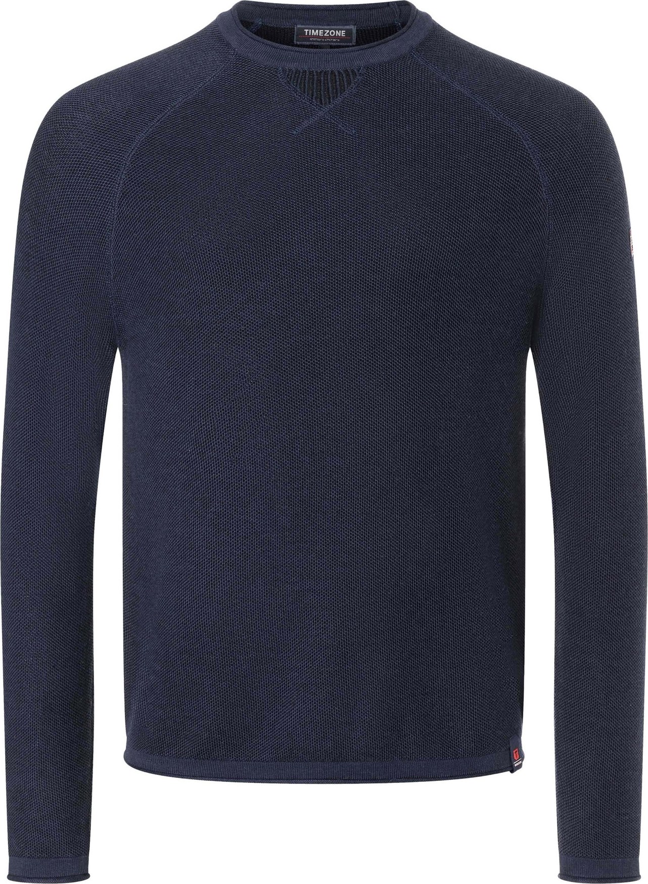 TIMEZONE Svetr 'Spiral Knit Crewneck' námořnická modř