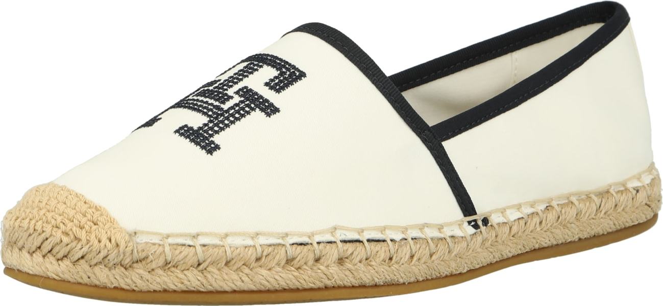 TOMMY HILFIGER Espadrilky režná / tmavě modrá