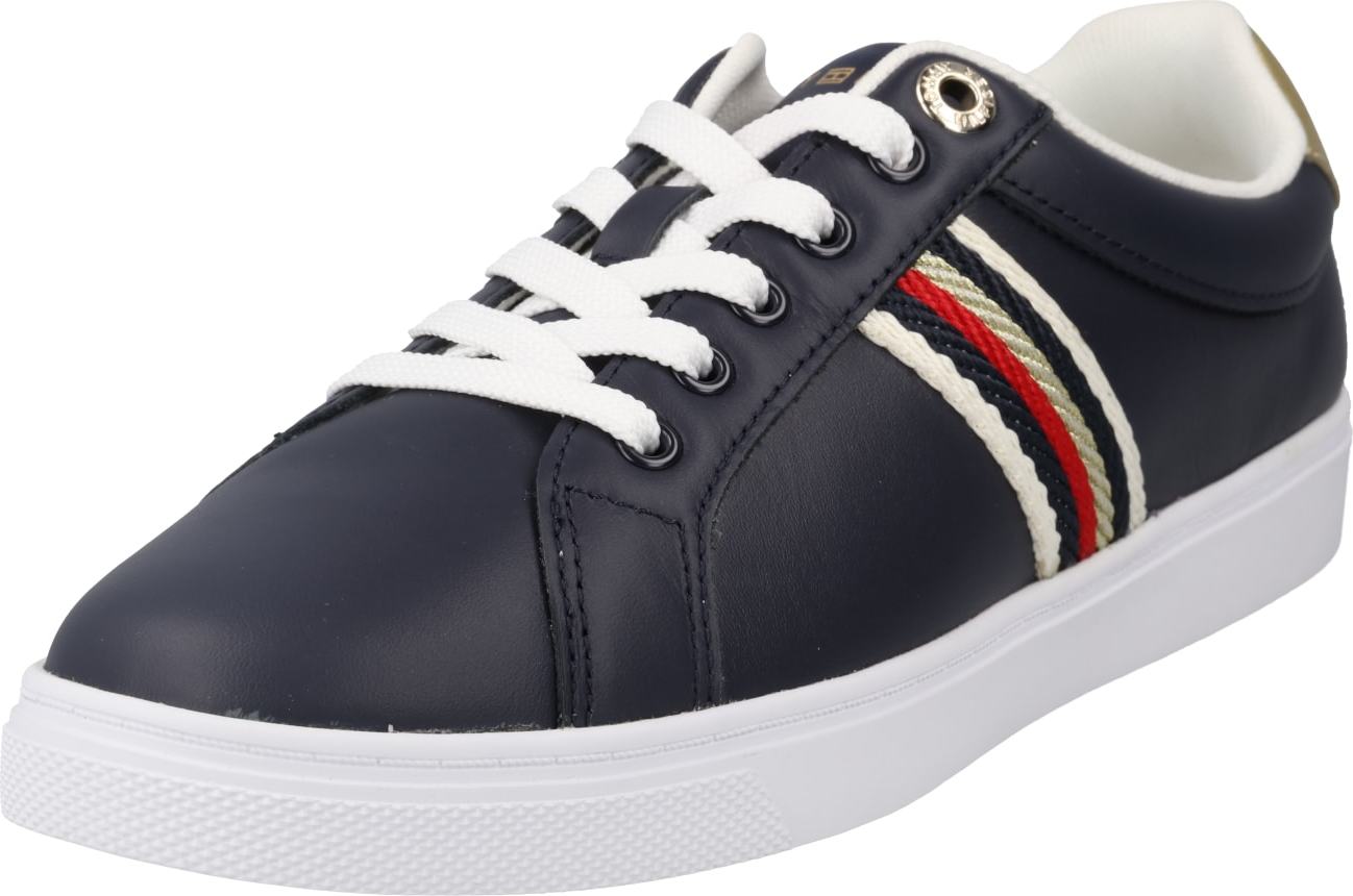 TOMMY HILFIGER Tenisky námořnická modř / mátová / červená / bílá