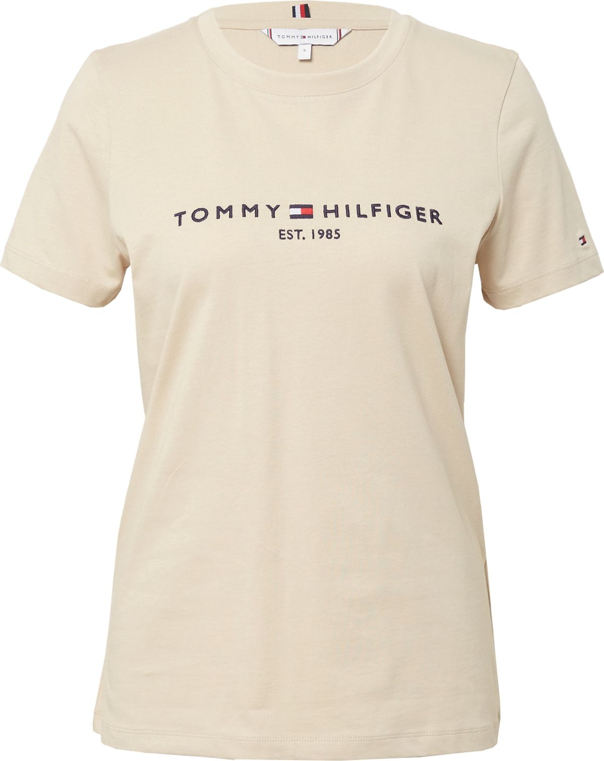 TOMMY HILFIGER Tričko béžová / červená / černá / bílá