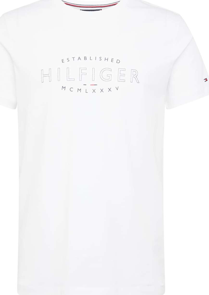 TOMMY HILFIGER Tričko 'CURVE LOGO TEE' bílá