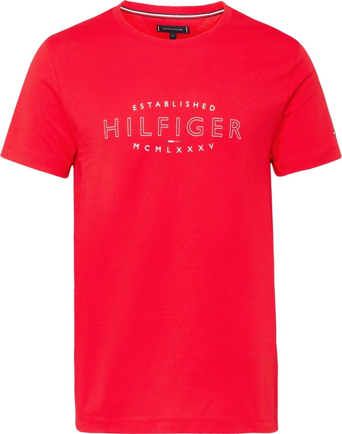 TOMMY HILFIGER Tričko grenadina / černá / bílá