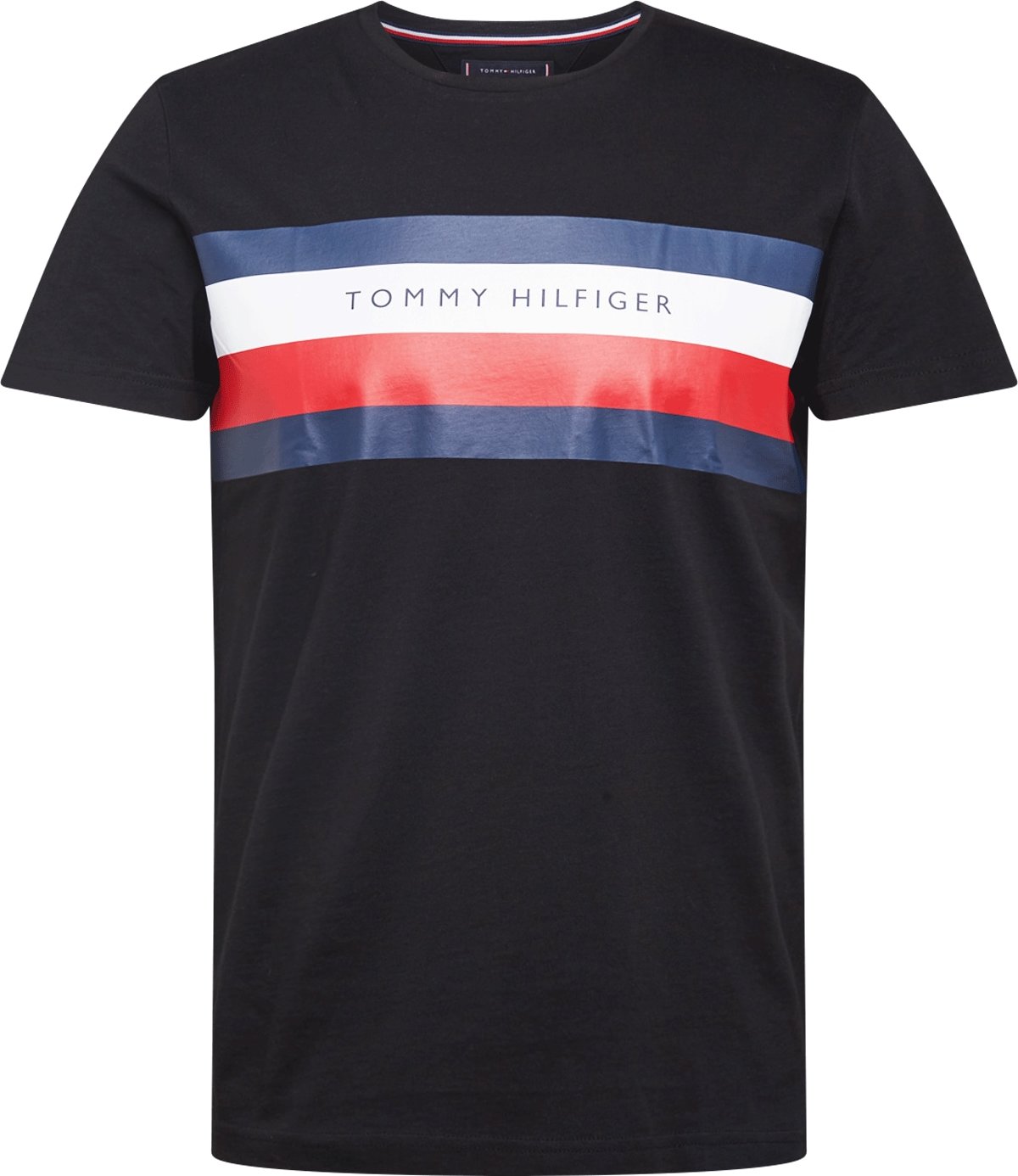 TOMMY HILFIGER Tričko námořnická modř / červená / černá / bílá