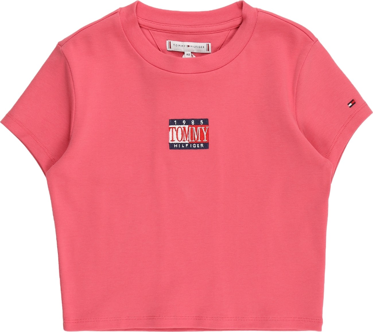 TOMMY HILFIGER Tričko námořnická modř / světle šedá / pink / ohnivá červená