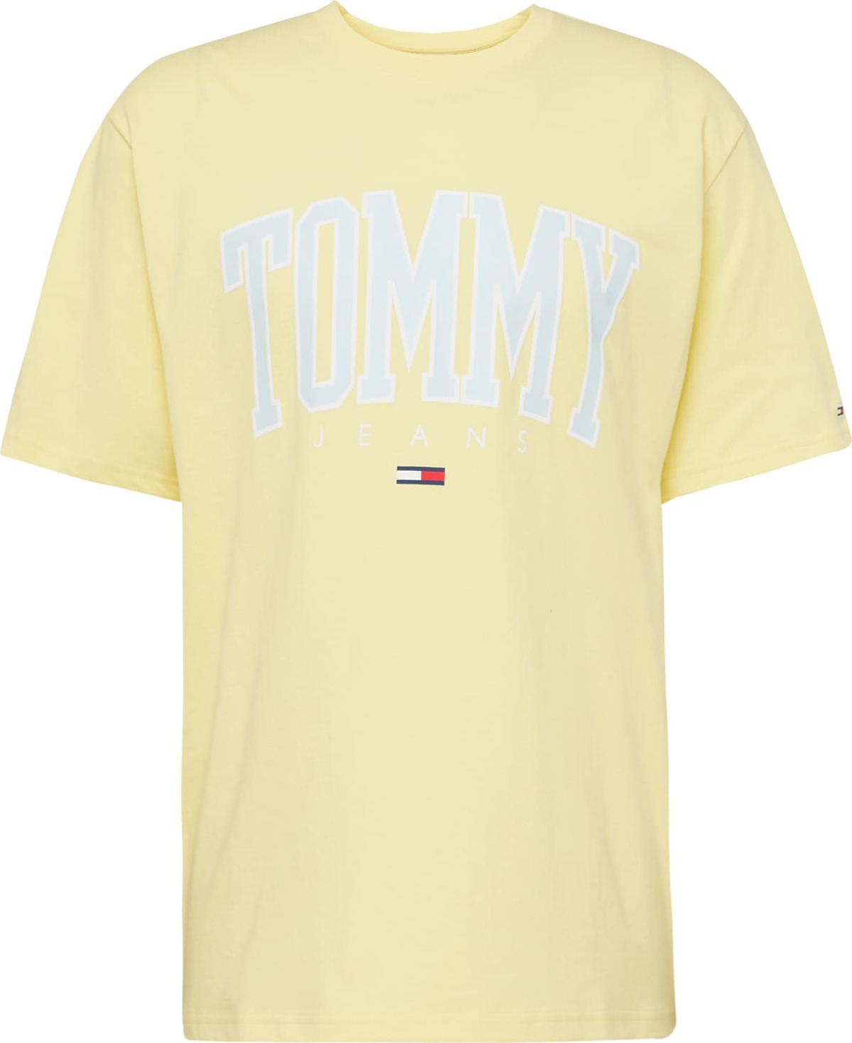 TOMMY HILFIGER Tričko světle žlutá / světle šedá / červená / bílá