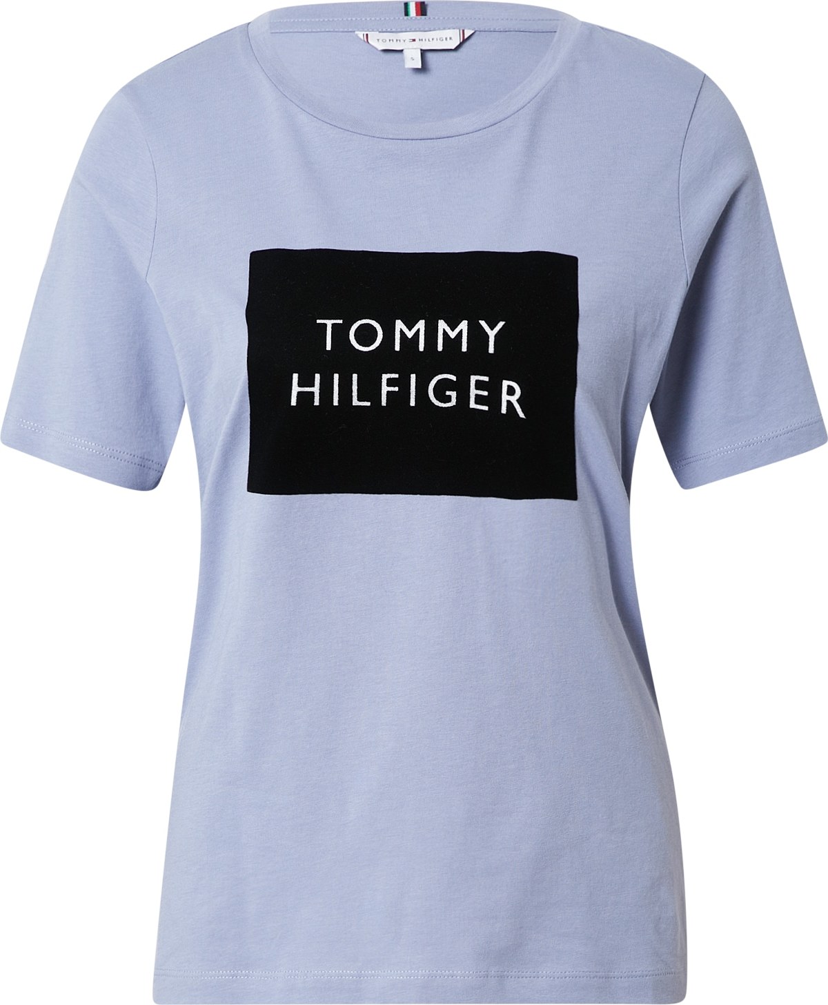 TOMMY HILFIGER Tričko světlemodrá / černá / bílá