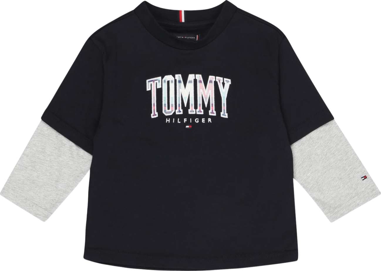 TOMMY HILFIGER Tričko 'TARTAN' tmavě modrá / mix barev