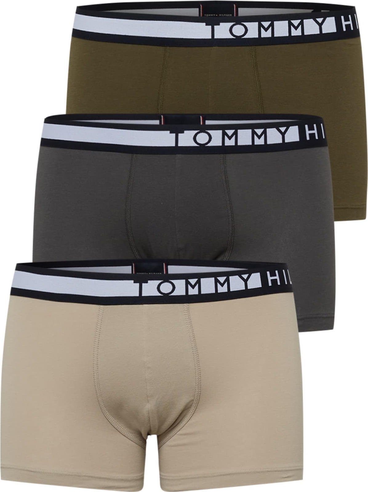 Tommy Hilfiger Underwear Boxerky béžová / tmavě šedá / olivová / černá