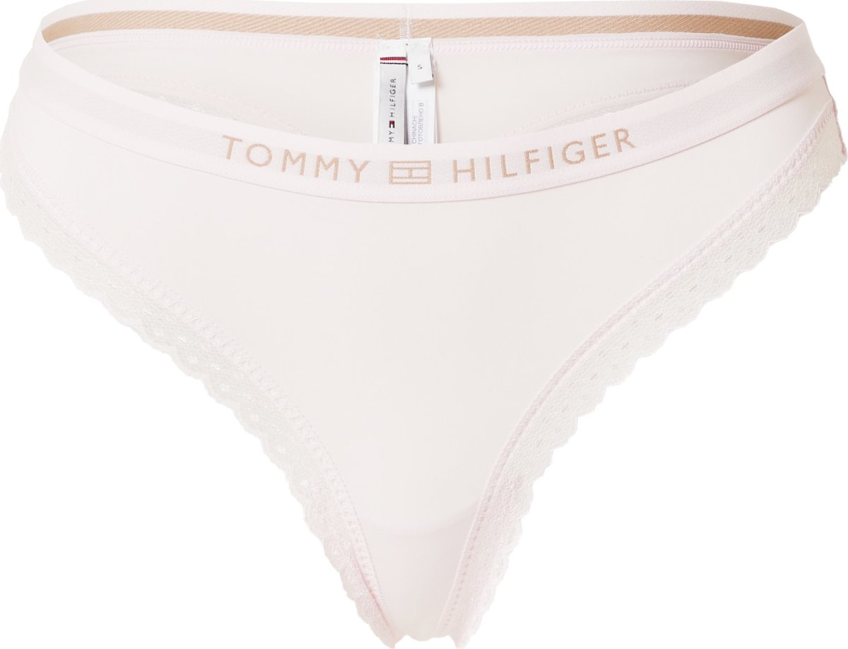 Tommy Hilfiger Underwear Tanga béžová / pastelově růžová