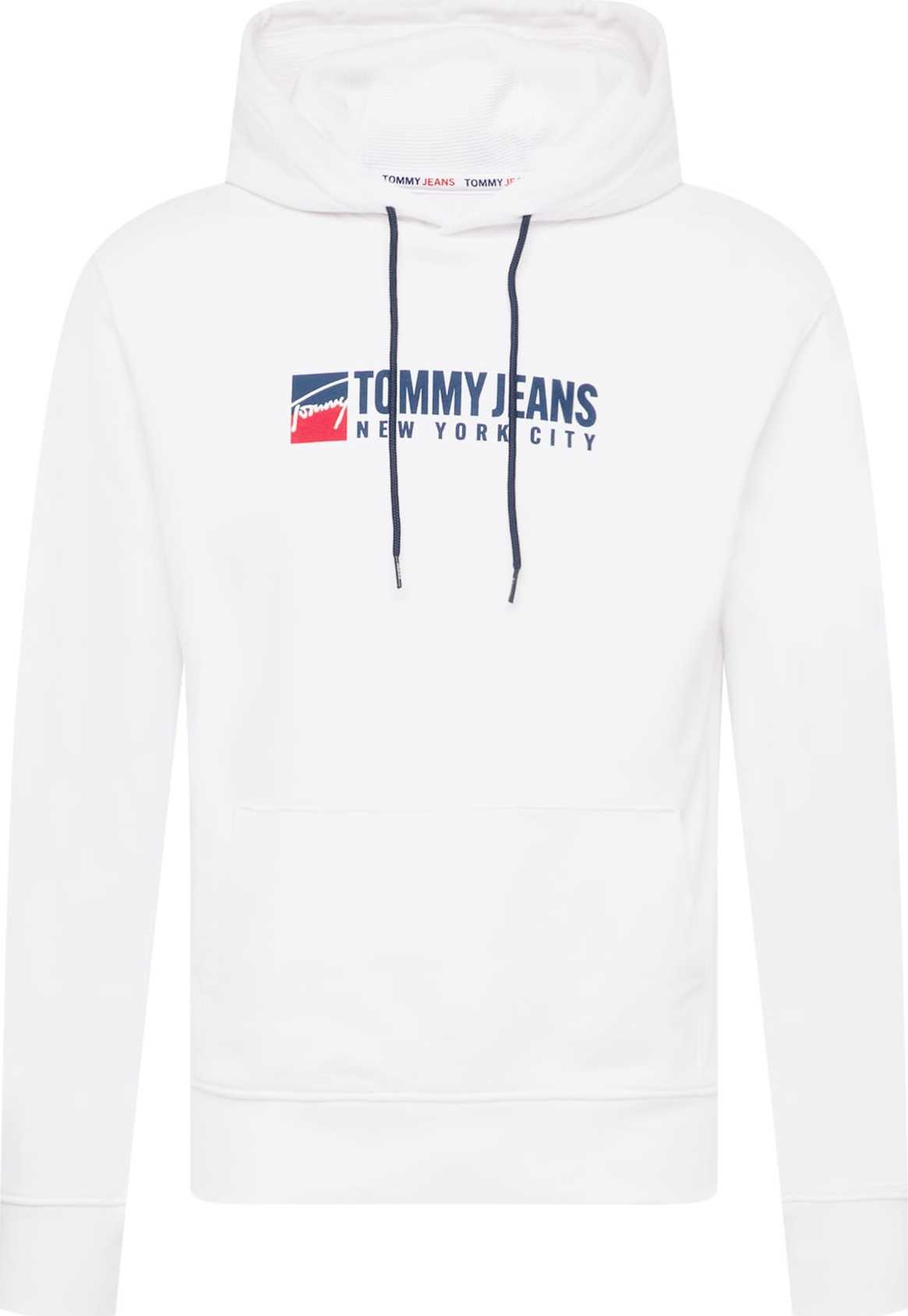 Tommy Jeans Mikina marine modrá / červená / bílá