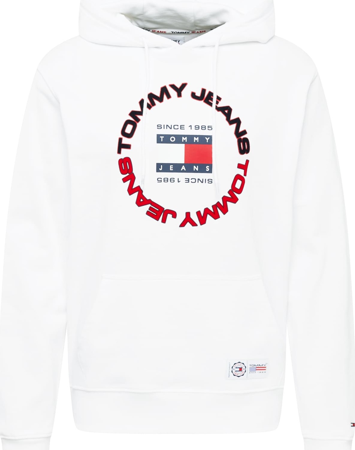 Tommy Jeans Mikina marine modrá / ohnivá červená / černá / bílá