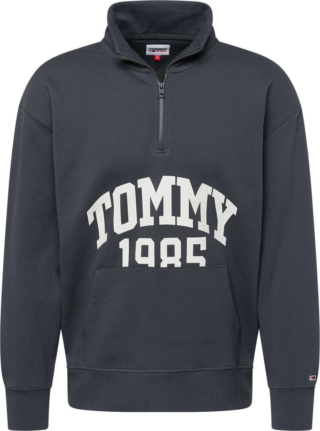 Tommy Jeans Mikina námořnická modř / grafitová / ohnivá červená / bílá