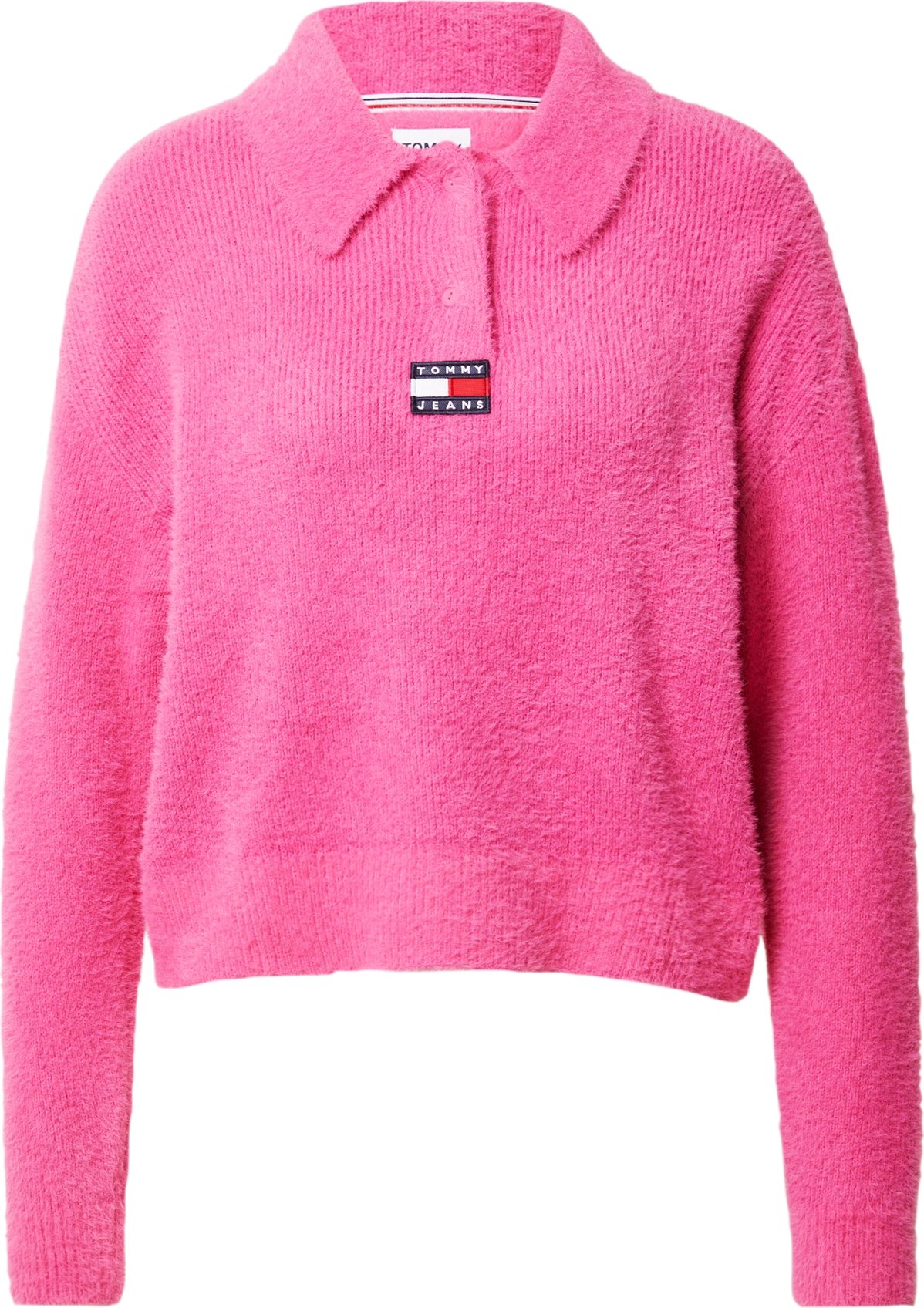 Tommy Jeans Svetr noční modrá / pink / červená / bílá