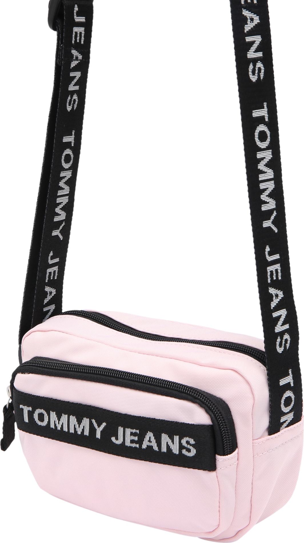 Tommy Jeans Taška přes rameno pastelově růžová / černá / bílá