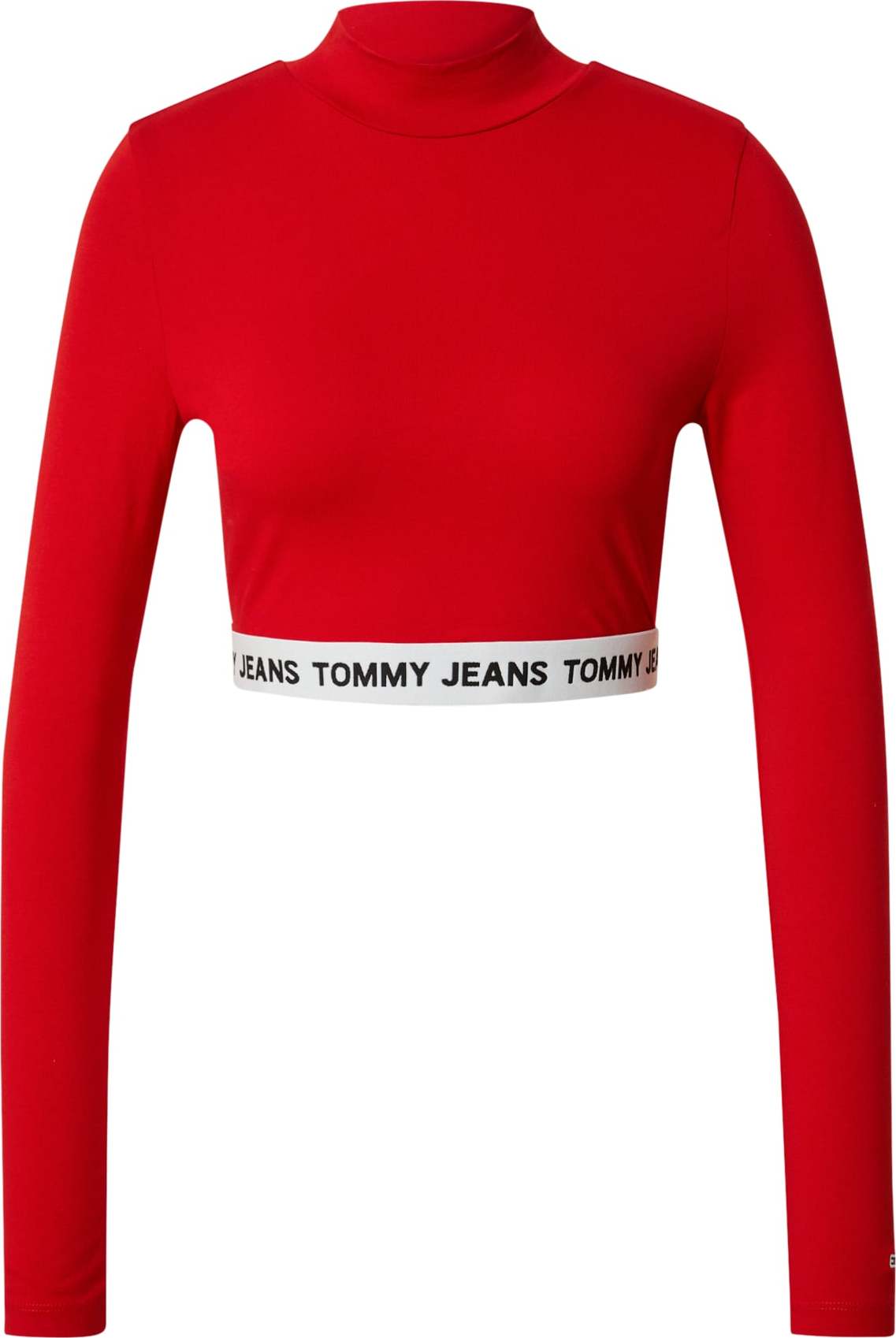 Tommy Jeans Tričko krvavě červená / černá / bílá