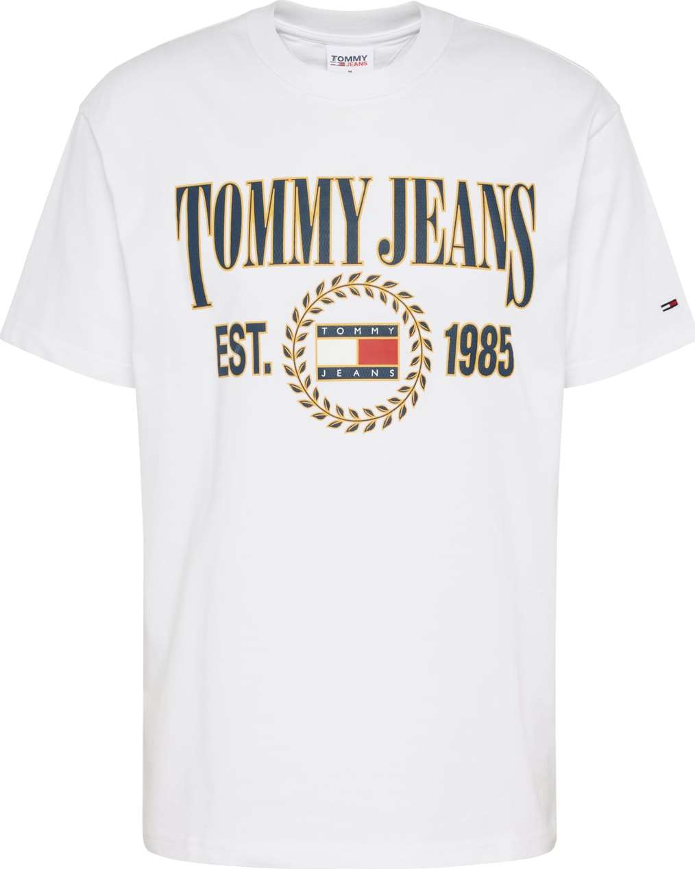 Tommy Jeans Tričko námořnická modř / zlatá / červená / bílá