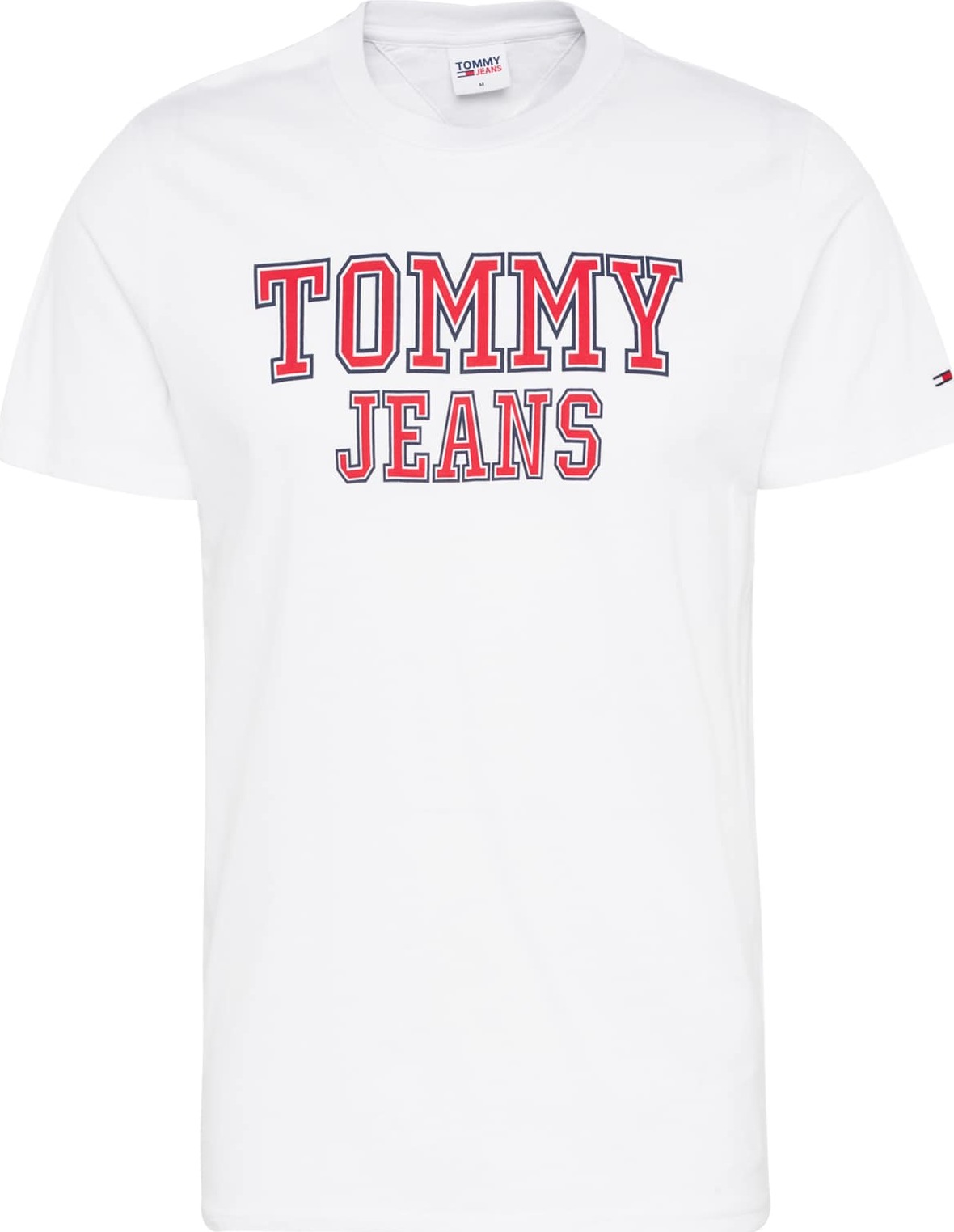 Tommy Jeans Tričko noční modrá / grenadina / bílá