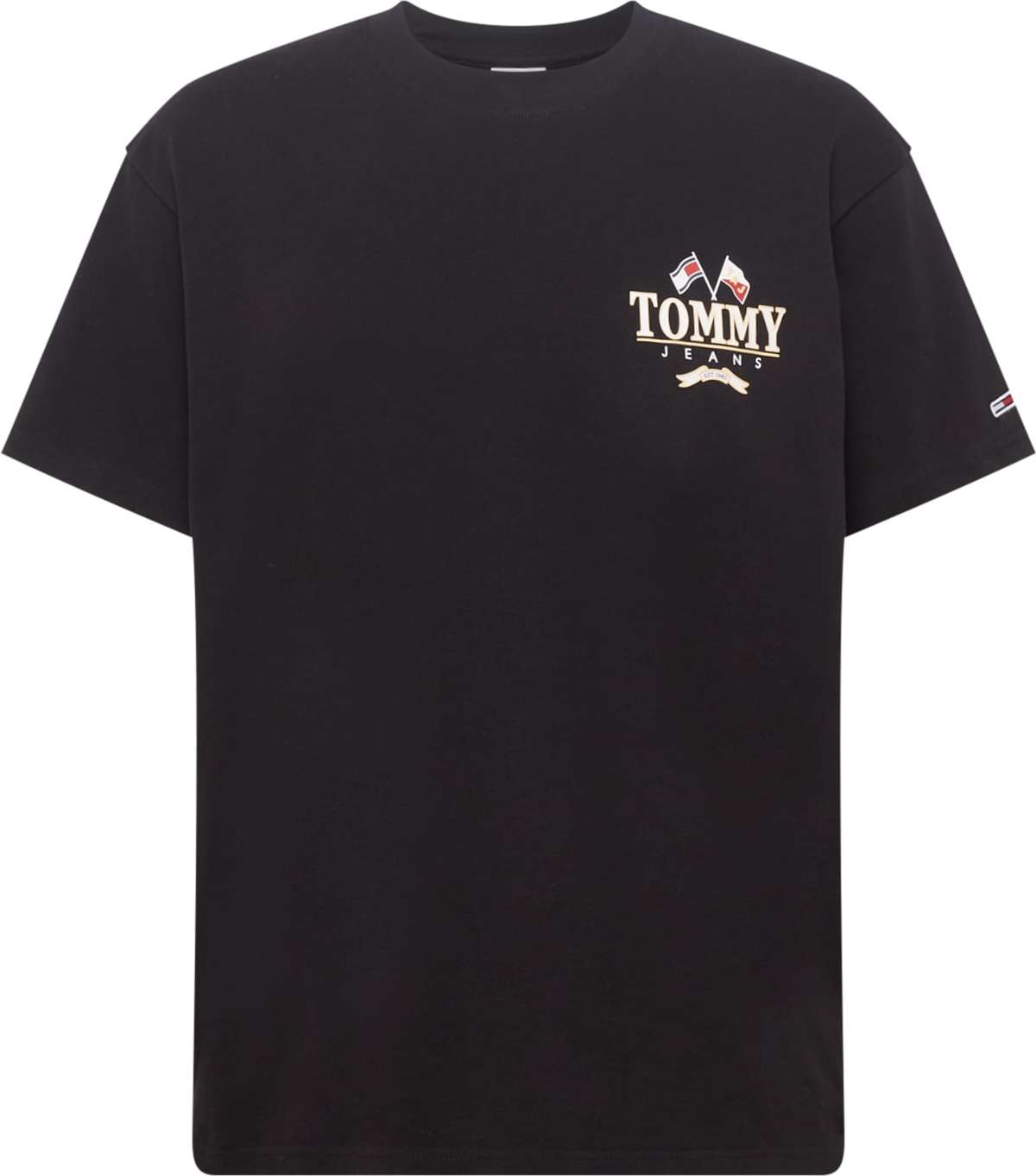 Tommy Jeans Tričko starobéžová / námořnická modř / černá / offwhite