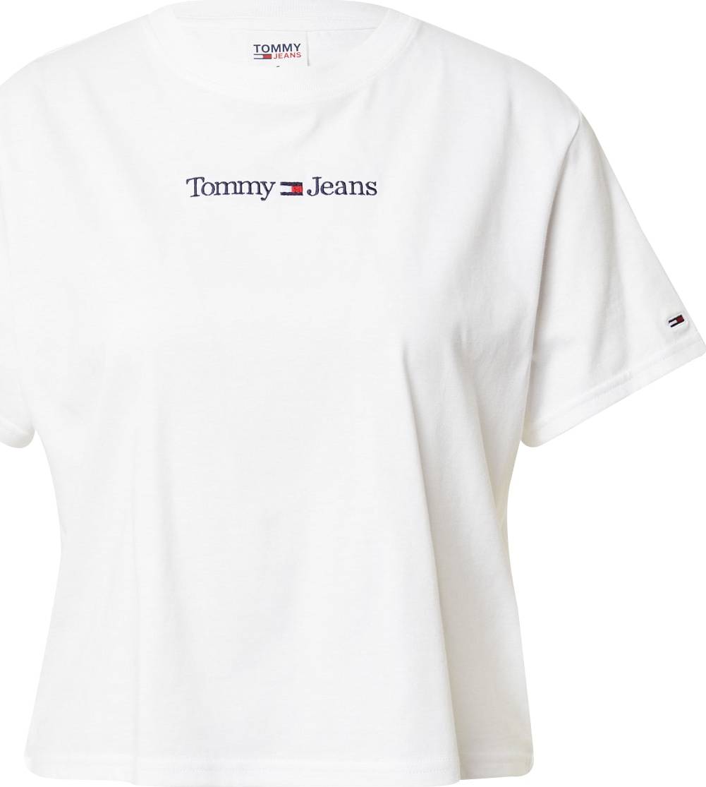 Tommy Jeans Tričko tmavě modrá / ohnivá červená / bílá