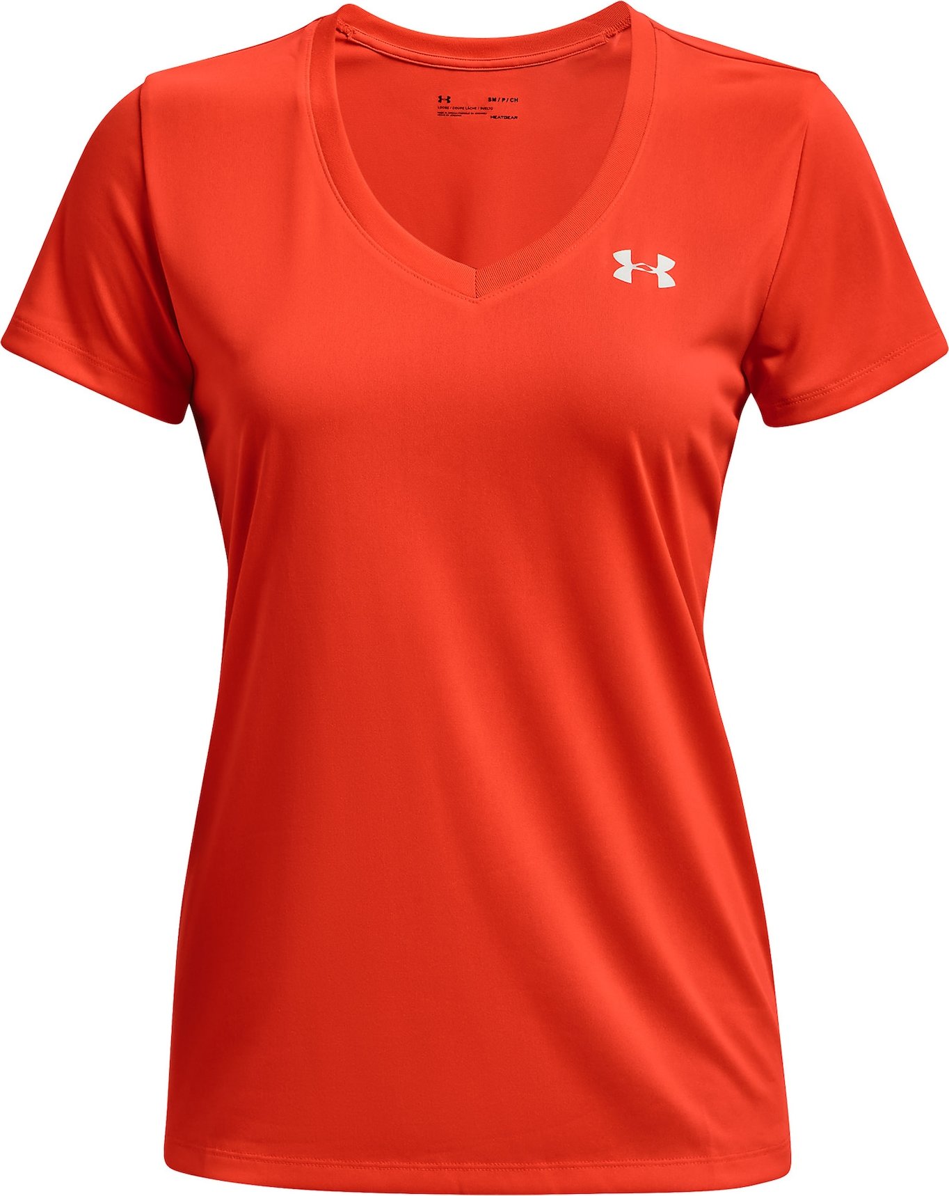 UNDER ARMOUR Funkční tričko tmavě oranžová / bílá