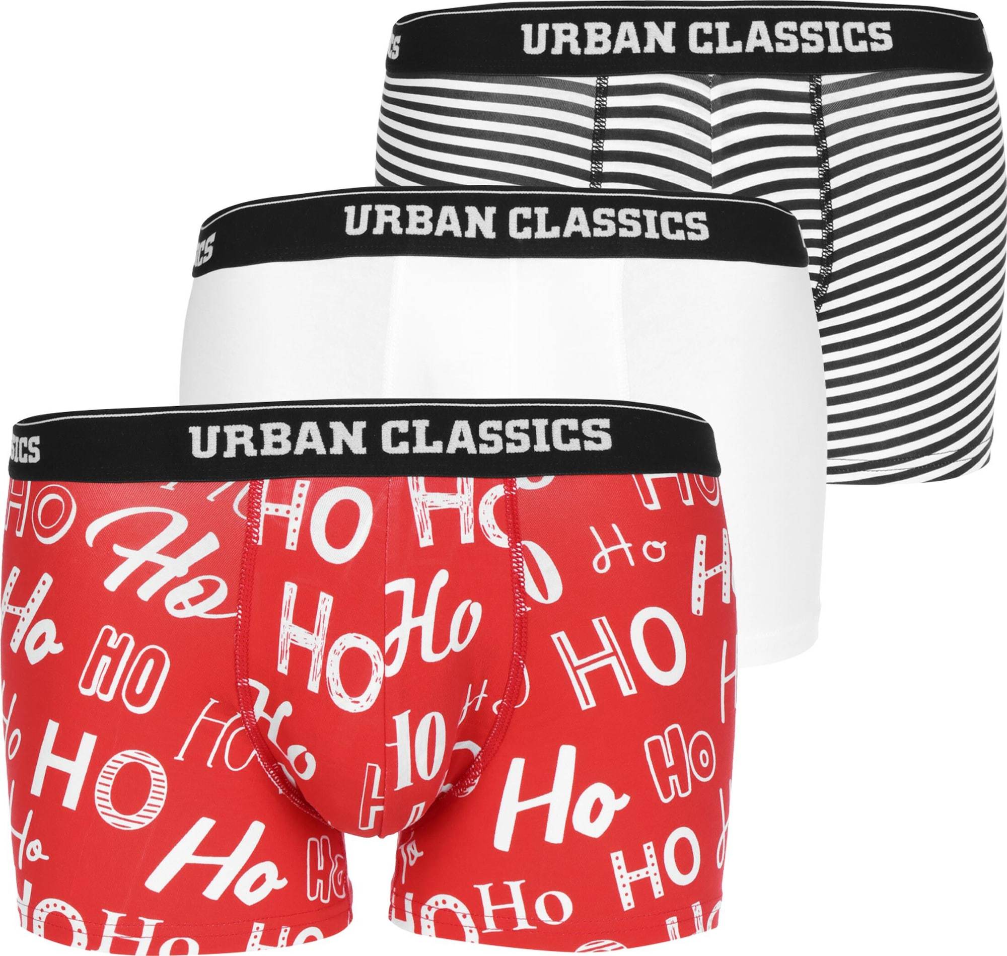 Urban Classics Boxerky červená / černá / bílá