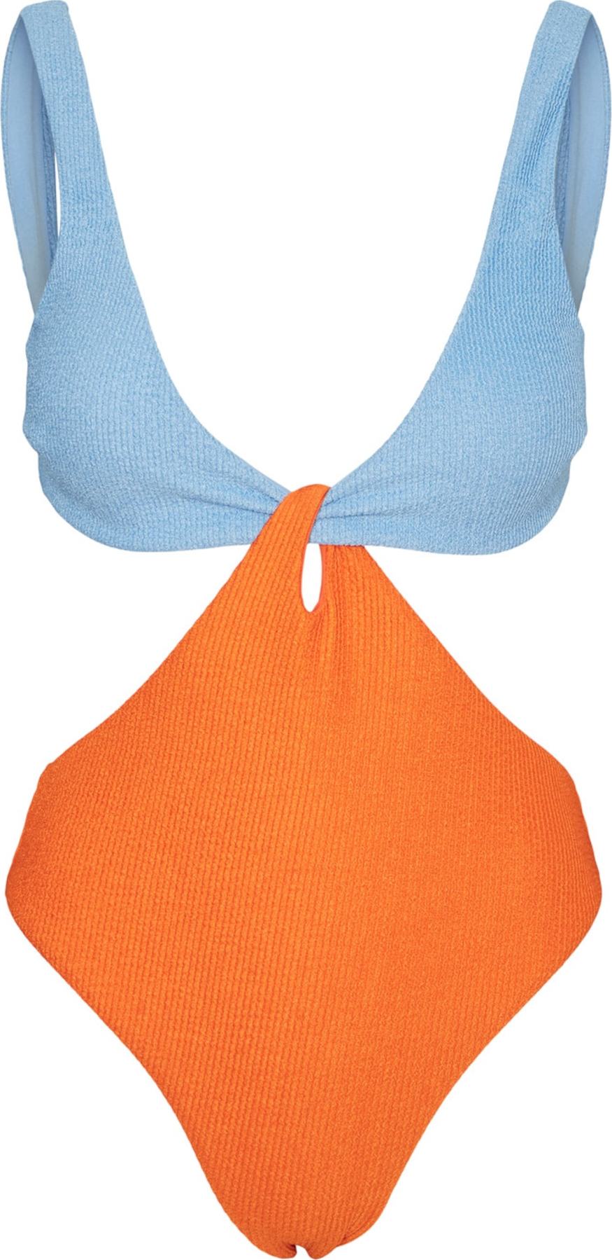 VERO MODA Plavky 'SWETA' modrá / oranžová