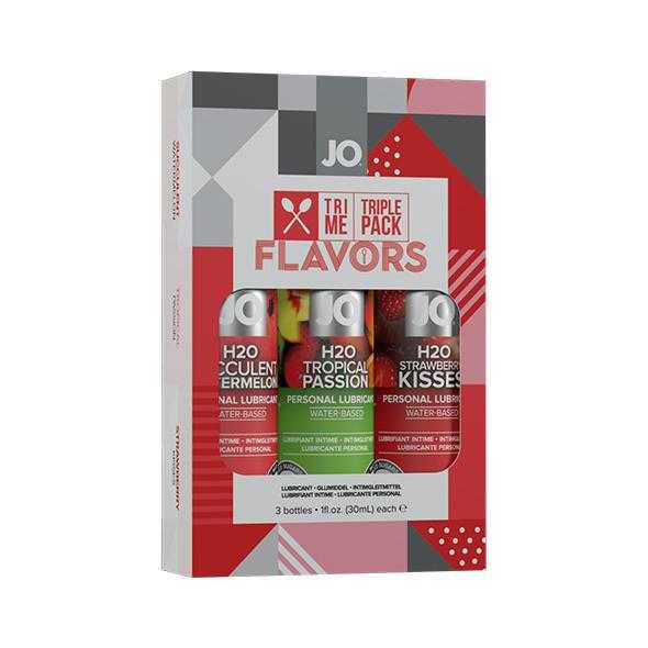 JO H2O TRI ME Flavors sada 3ks ochucených lubrikačních gelů 3 x 30 ml System JO