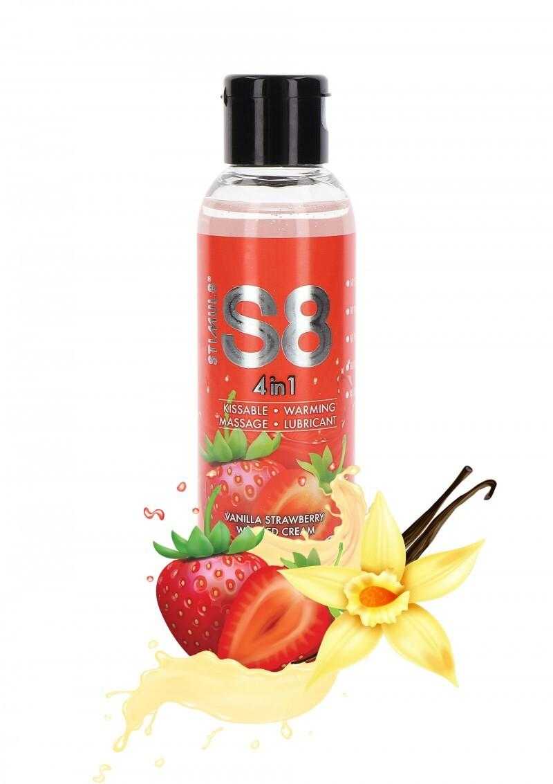 S8 4 in 1 Dessert Lubrikační gel jahoda 125 ml Stimul8