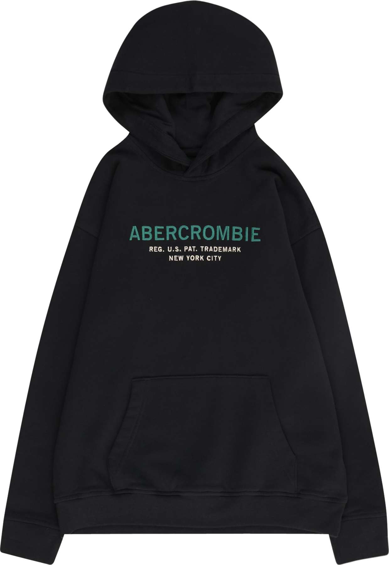 Abercrombie & Fitch Mikina nefritová / černá / bílá