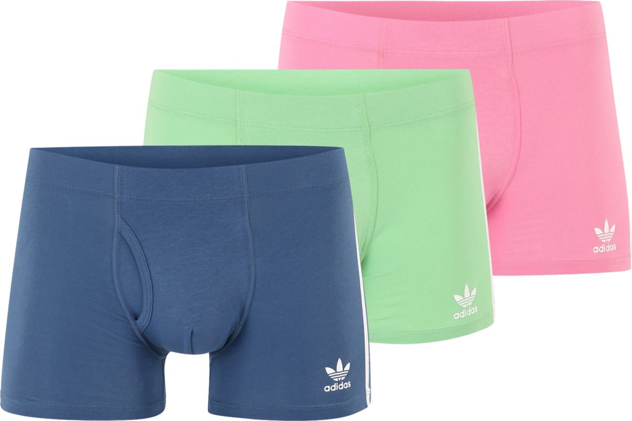 ADIDAS ORIGINALS Boxerky chladná modrá / limetková / světle růžová / bílá