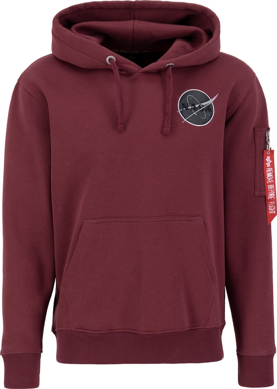 ALPHA INDUSTRIES Mikina mix barev / burgundská červeň