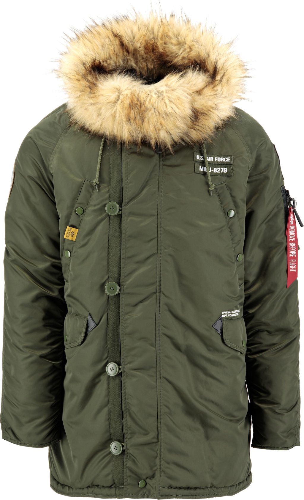 ALPHA INDUSTRIES Zimní bunda 'N3B Airborne' tmavě zelená