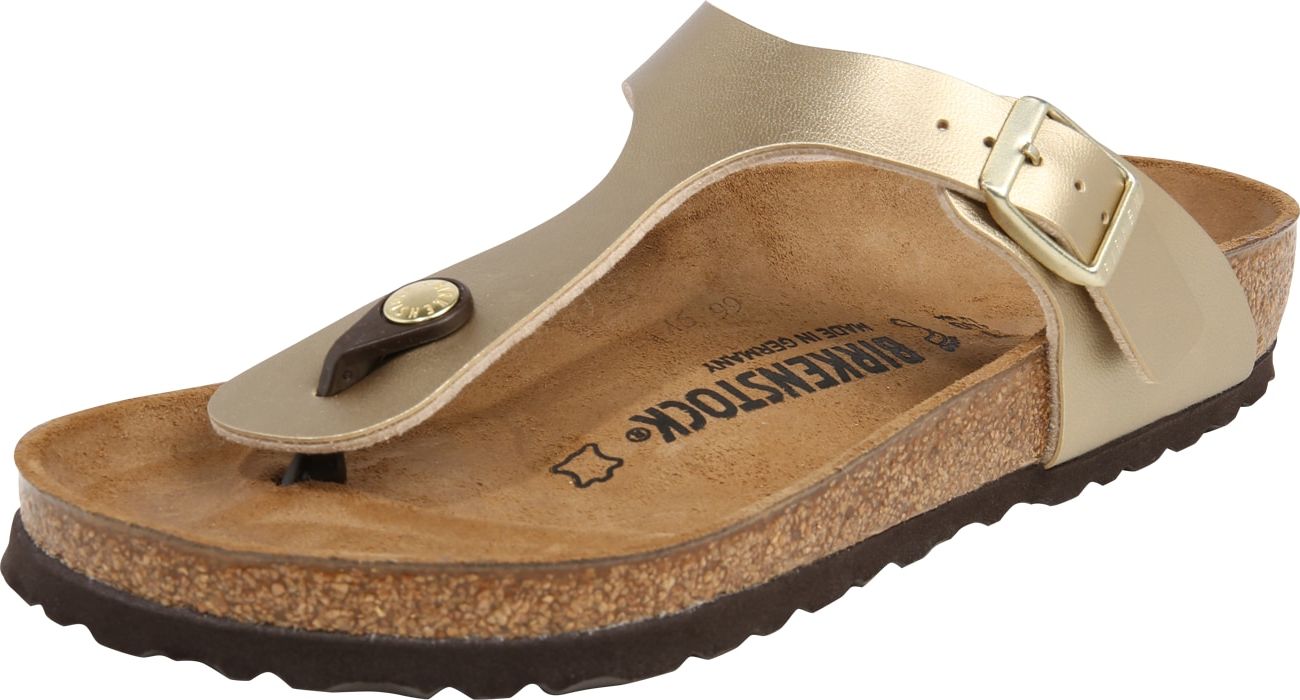 BIRKENSTOCK Žabky 'Gizeh' zlatá