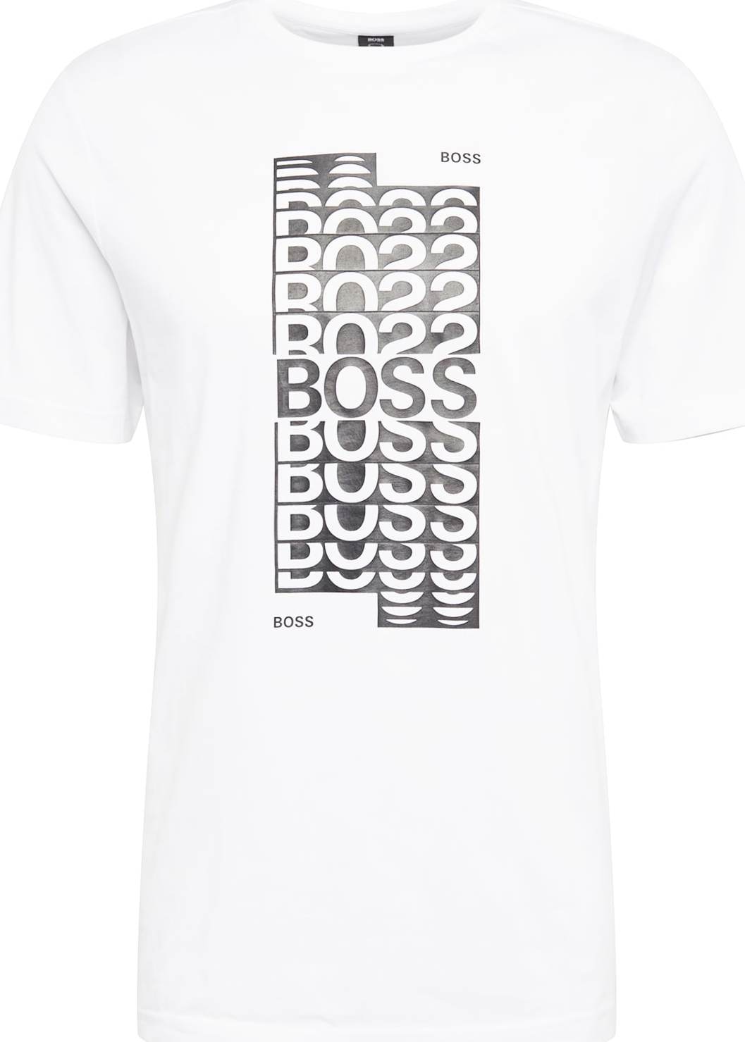 BOSS Green Tričko černá / offwhite