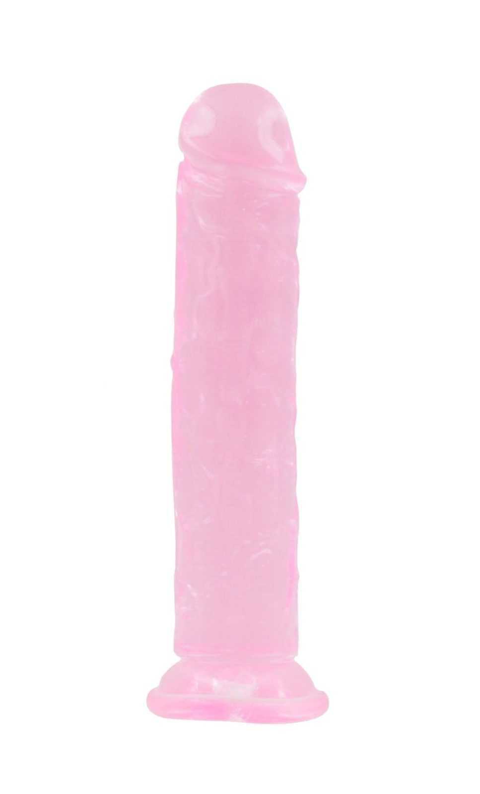 BASIC X Perry gelové dildo s přísavkou růžové vel. M BASIC X