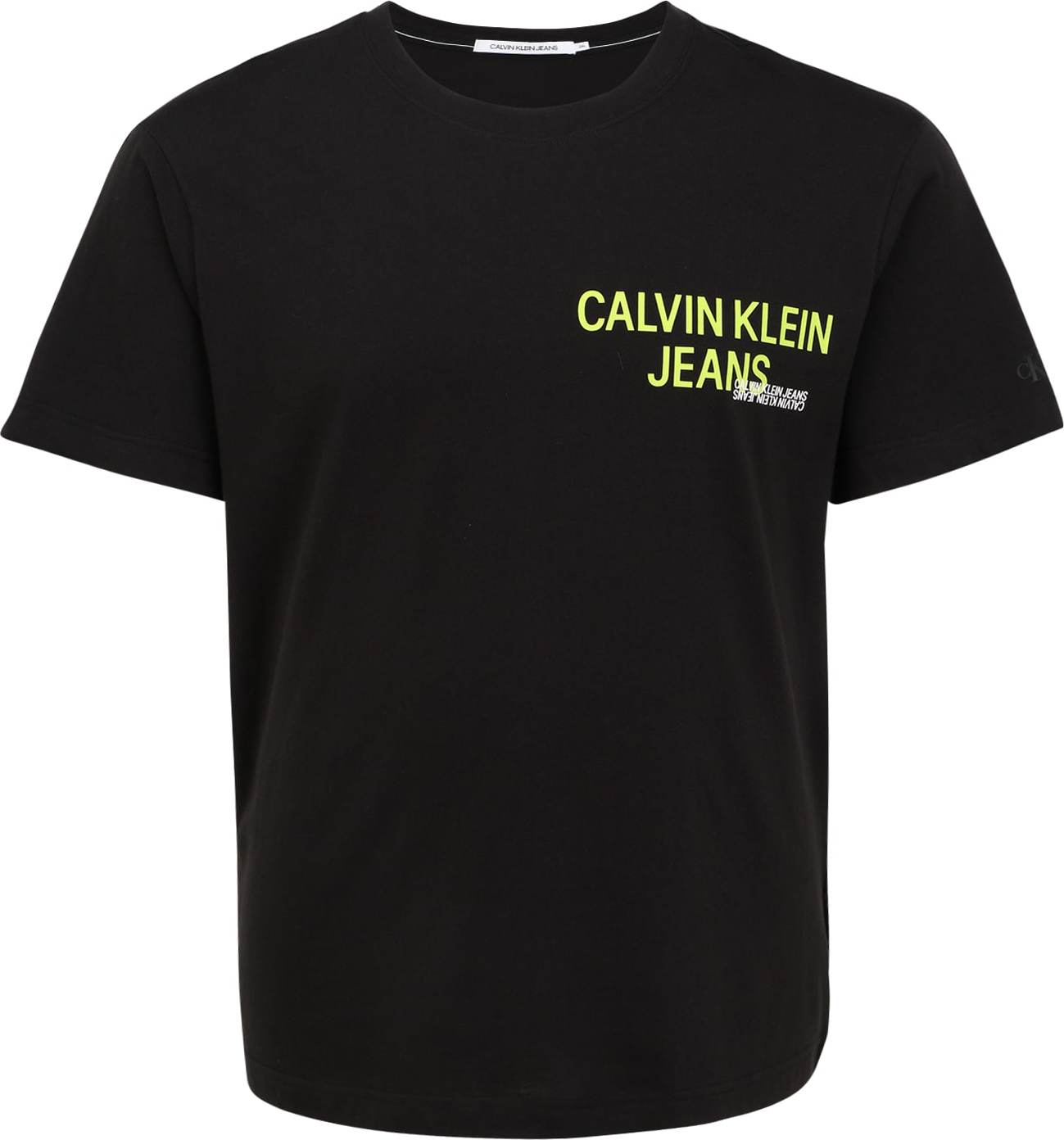 Calvin Klein Jeans Plus Tričko svítivě žlutá / černá / bílá