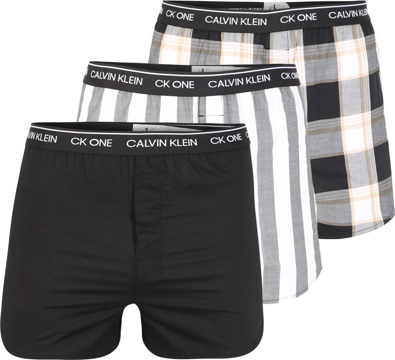 Calvin Klein Underwear Boxerky šedá / černá / bílá