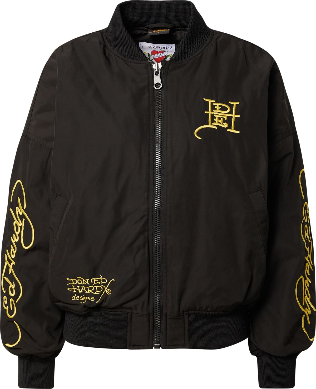 Ed Hardy Přechodná bunda 'Tiger Roar' žlutá / červená / černá / bílá