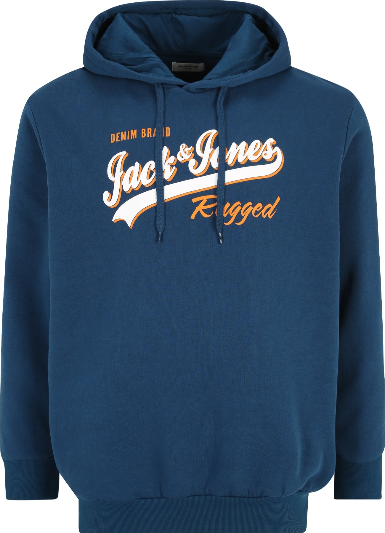 Jack & Jones Plus Mikina modrá / oranžová / bílá